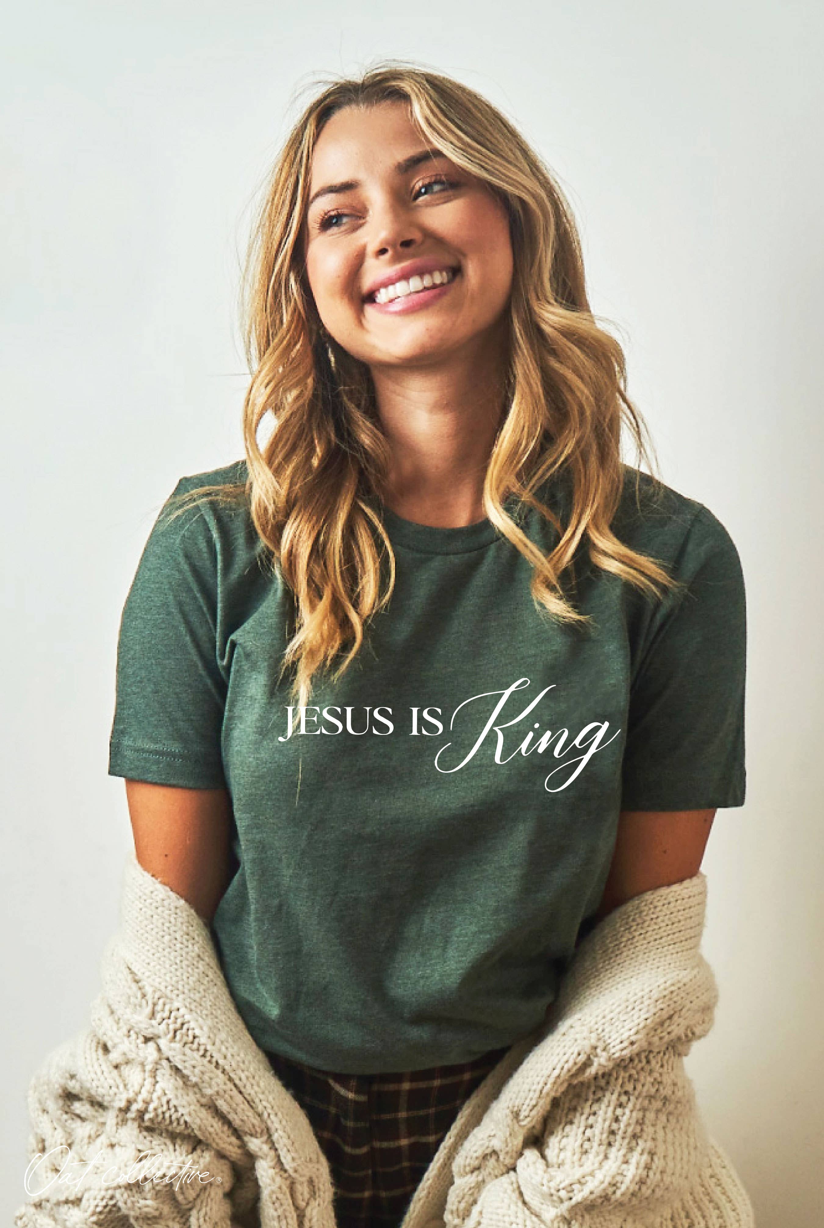 OAT COLLECTIVE - Wholesale Screen Printed T-Shirt - Women's - JESUS IS KING Graphic T-shirt 4