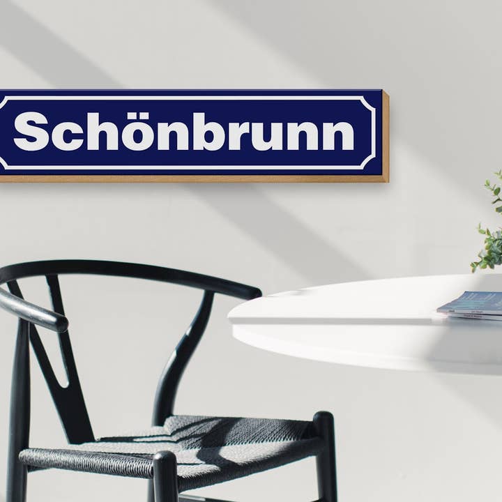 Femer - Wholesale Sign - Wooden sign notice 46x10cm Schönbrunn2