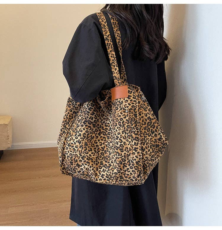 Dipped Shop - Wholesale Tote Bag - Women's - Leopard Print Large Capacity Tote Bag Shoulder Bag DPB162517