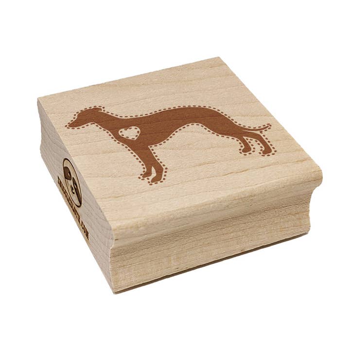 Sniggle Sloth - Wholesale Rubber/Decorative Stamp - Whippet Dog with Heart Square Rubber Stamp for Stamping Crafting7