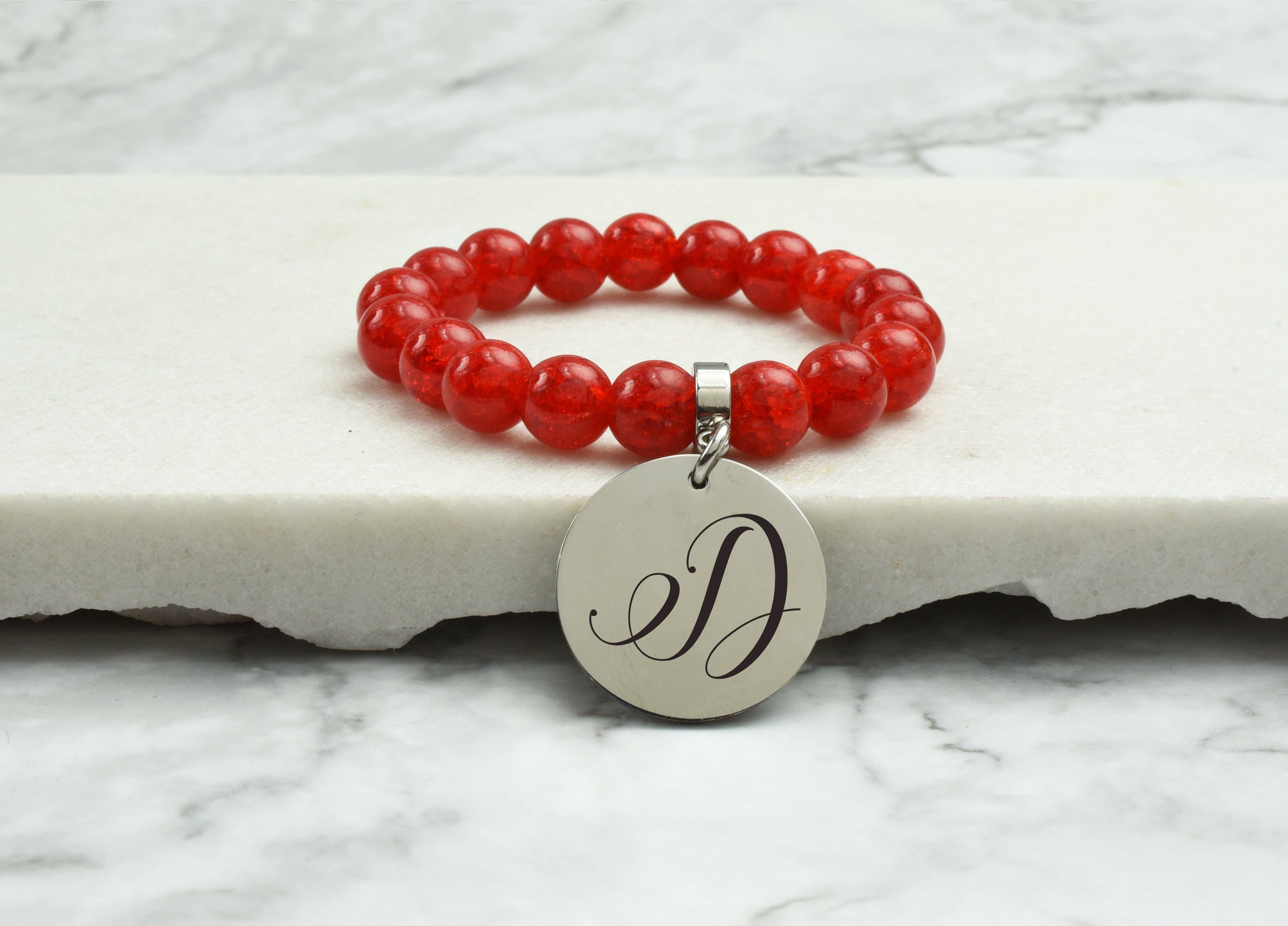 Pink Box - Wholesale Armband met kralen - Mama, Big Sis, Lil Sis Crystal Initial armband door roze doos55