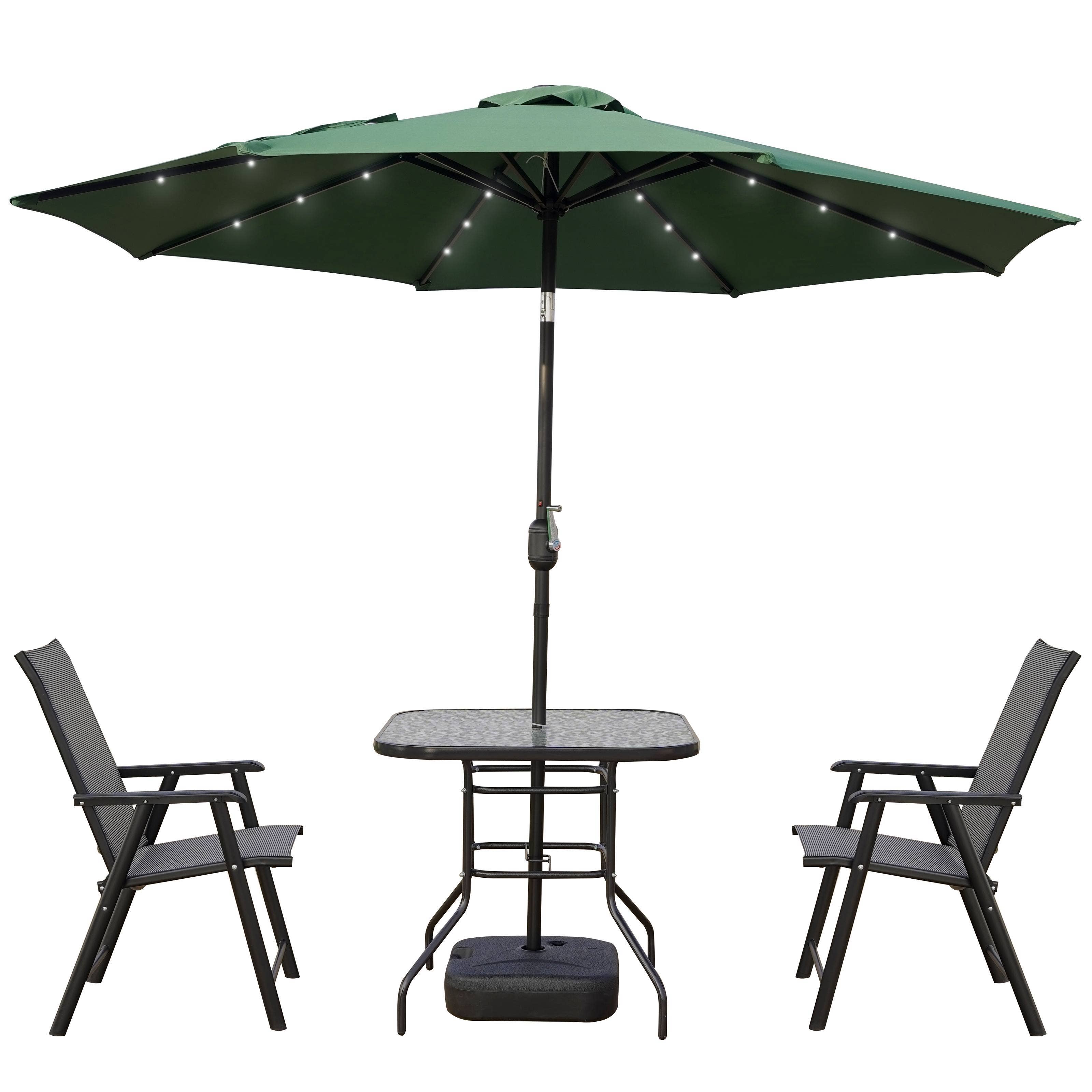 LeisureMod - Wholesale Patio Umbrella - Sierra Modern 9ft Solar LED Patio Garden Umbrella42