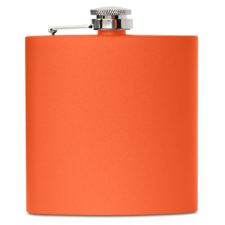 Clear Water Home Goods - Wholesale Flask - 6 oz Stainless Steel Hip Flask w/ Funnel|Powder Coated Flask47