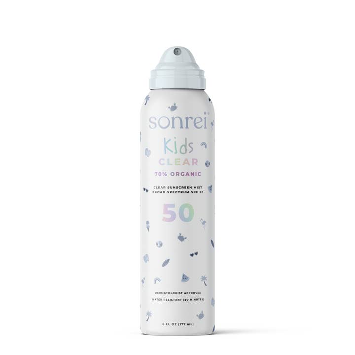 Sonrei Kids Clear Organic Clear Sunscreen Mist SPF 50  for wholesale by Sonrei