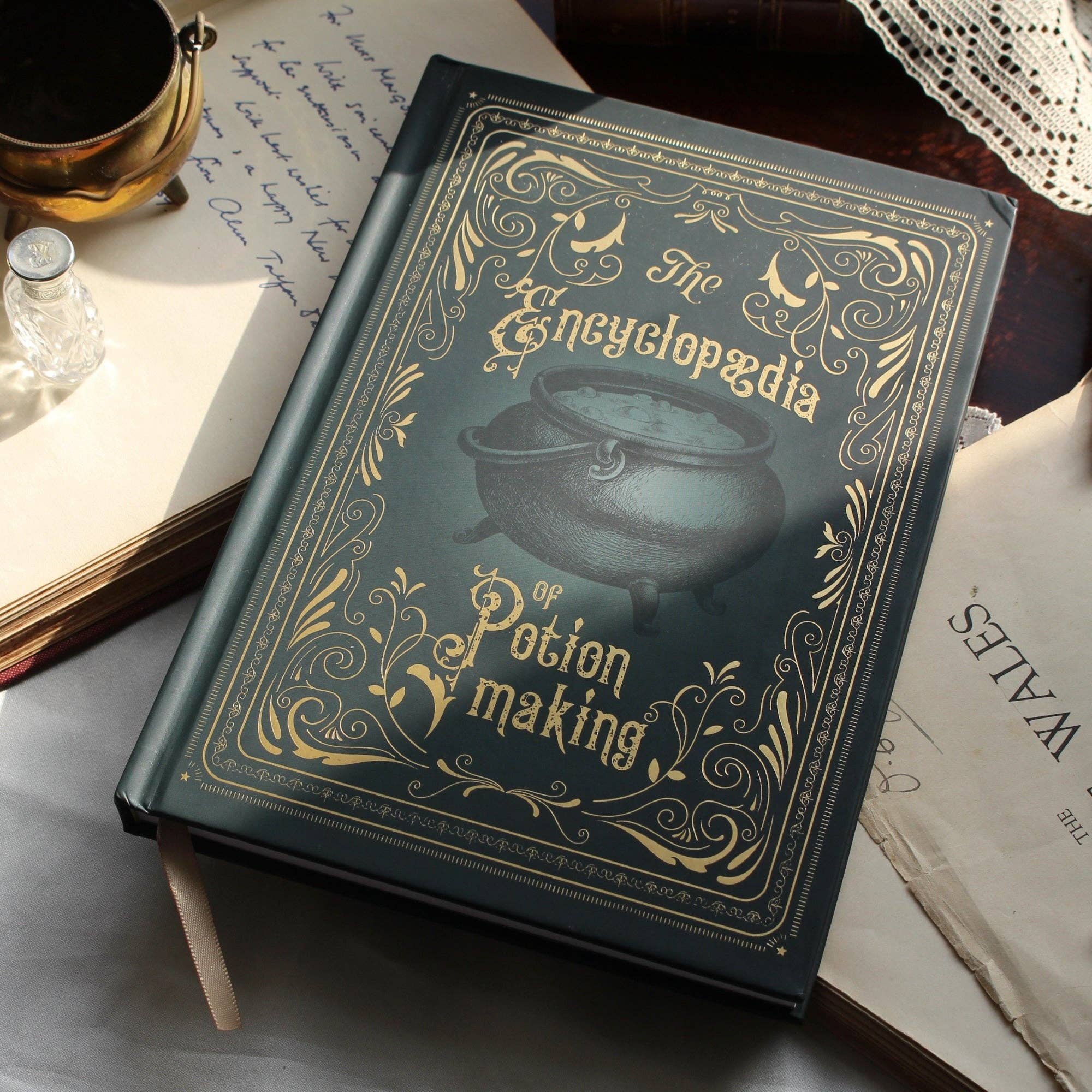 Well Read Company - Wholesale Notebook - The Encyclopedia of Potion Making Gold Foiled A5 Hardback Notebook5