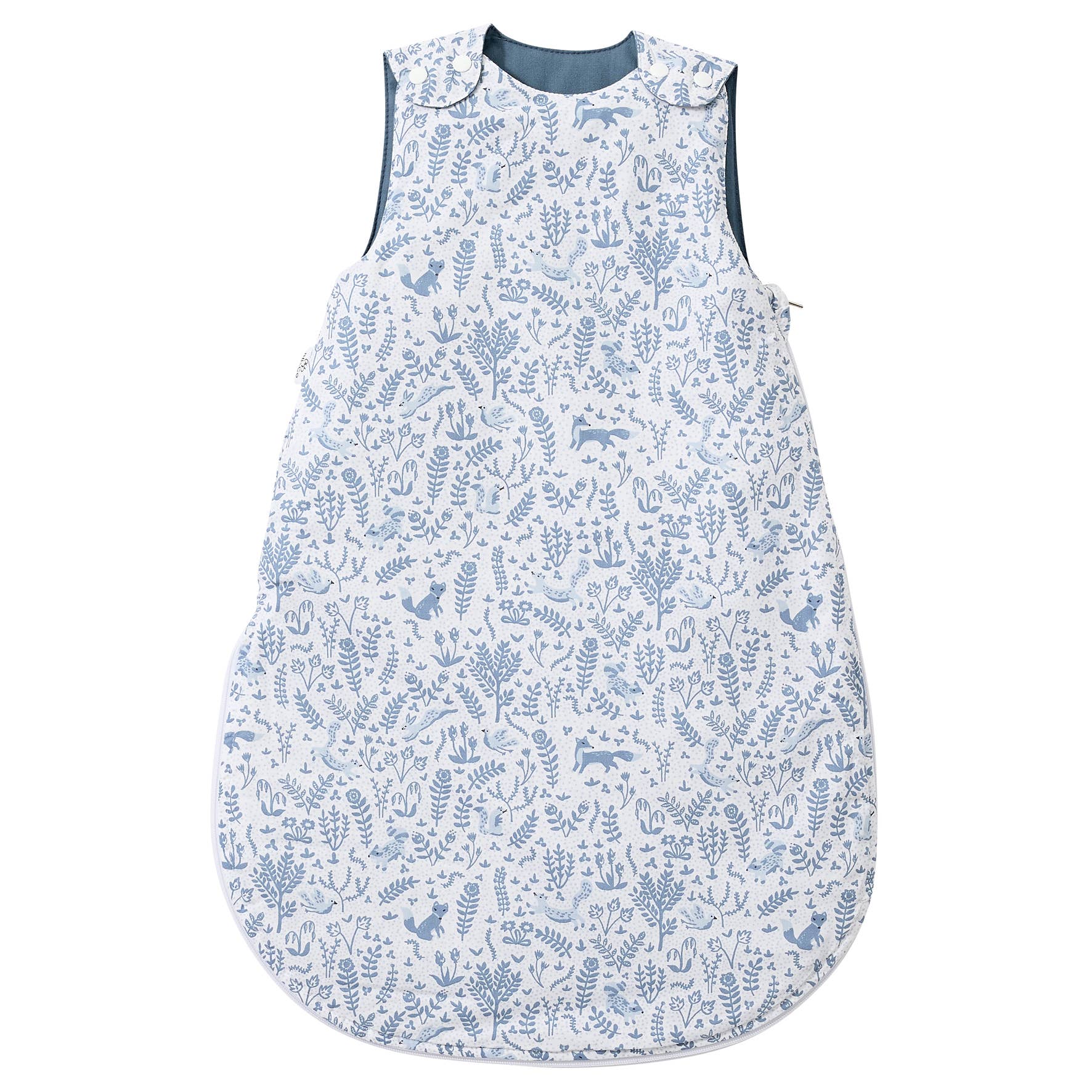 BB&amp;Co – wholesale Sleeping bag – Baby – Forest print cotton sleeping bag / blue stone0