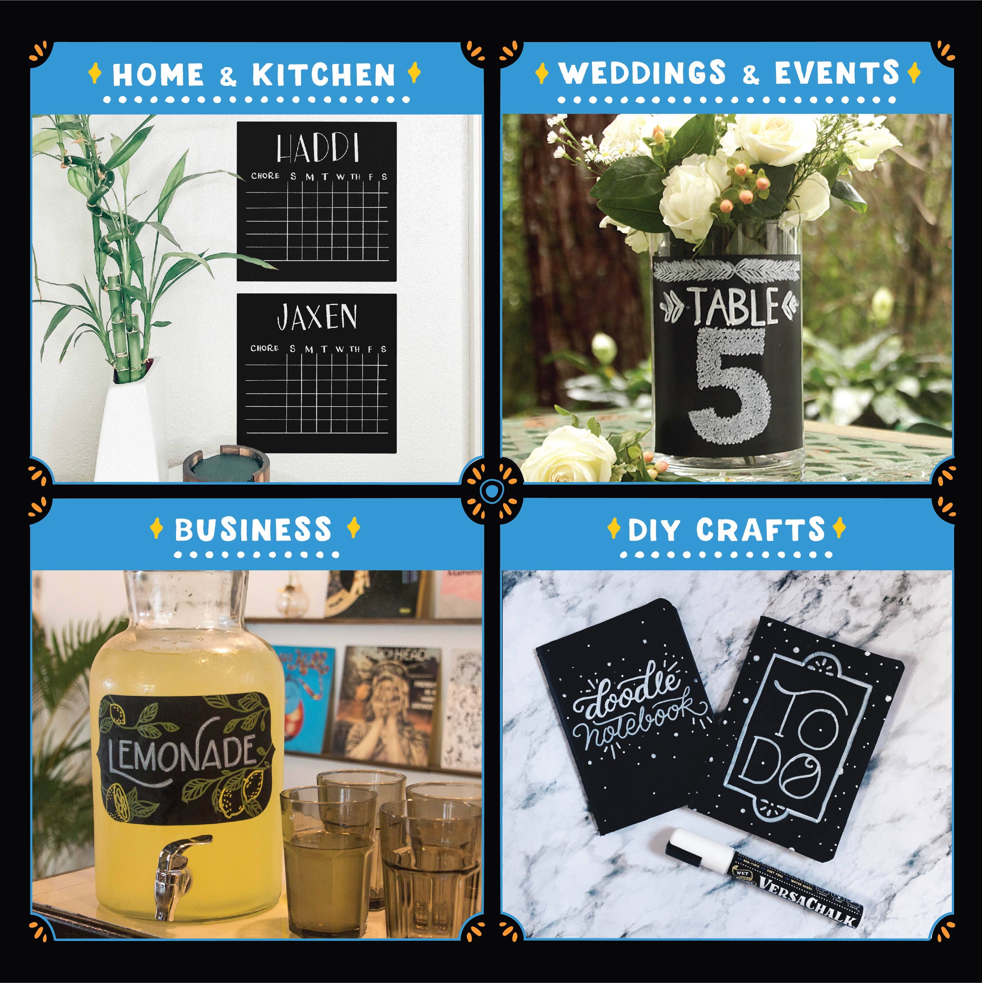 VersaChalk – wholesale Marker – White Liquid Chalk Markers, Set of 108