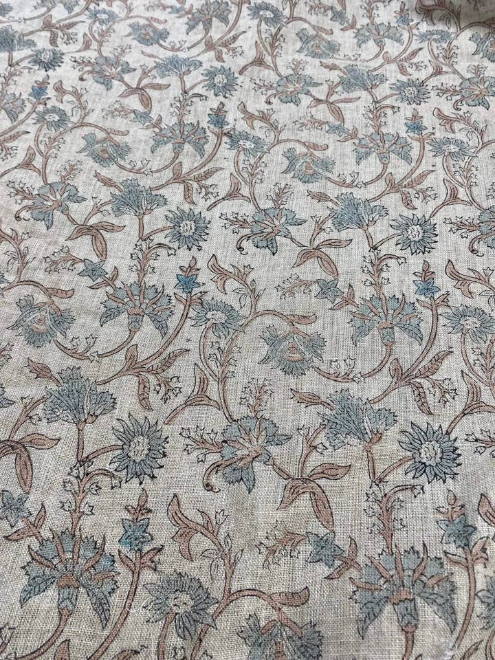 Linho Impresso à Mão Cora por atacado de Thread To Form