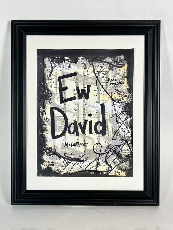 SCHITT'S CREEK Music Art Print "Ew David" for wholesale by Lexicon of Love Music Art