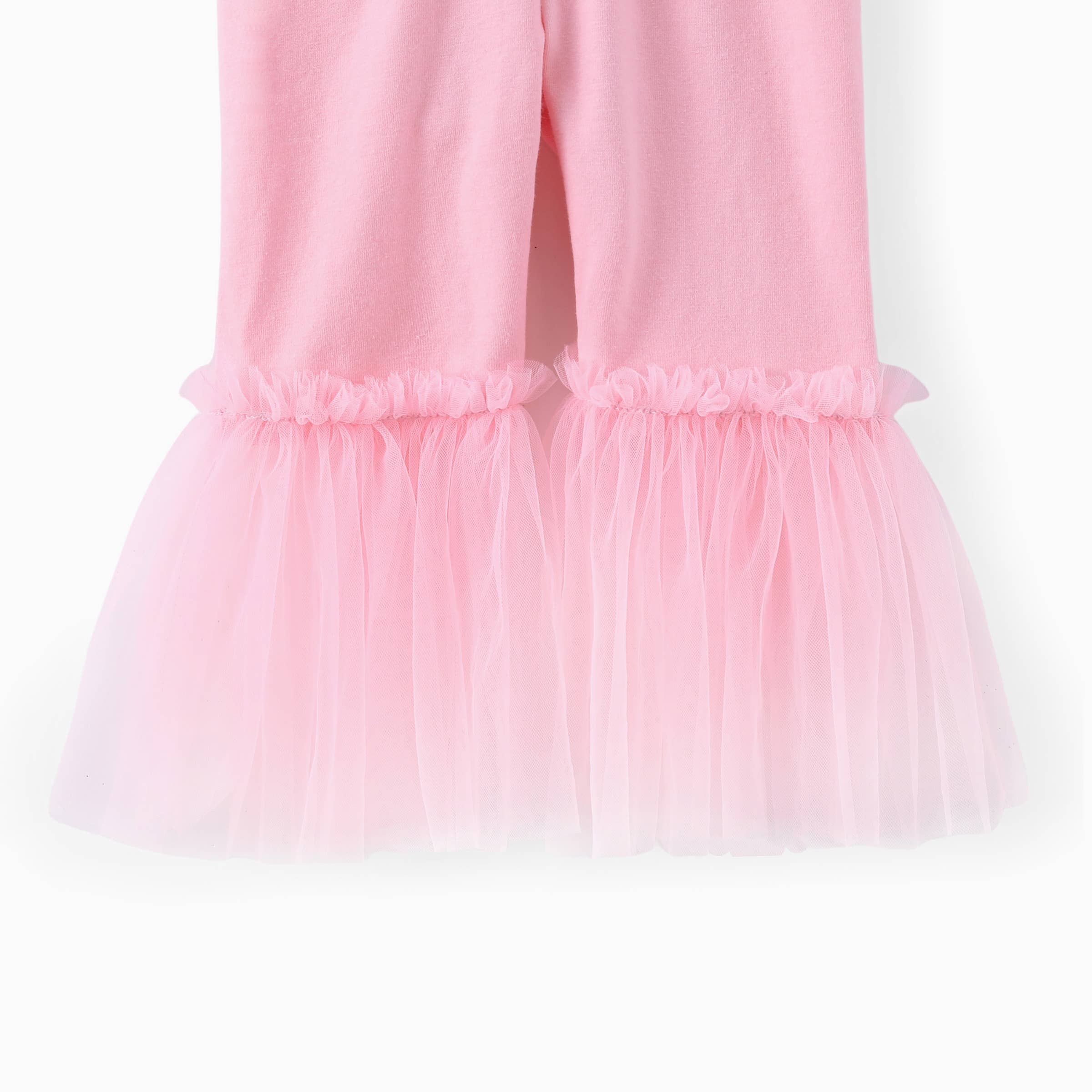 PatPat - Wholesale Fashion Leggings - Kids - Baby Girl Solid Color Mesh Splice Leggings7