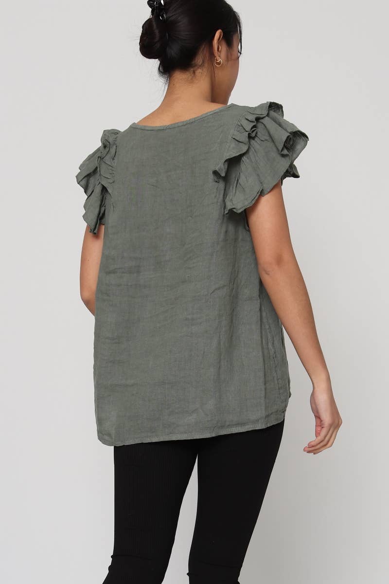 LÉA & LUC - Wholesale Blouse - Women's - 100% Linen Blouse REF. 1201910