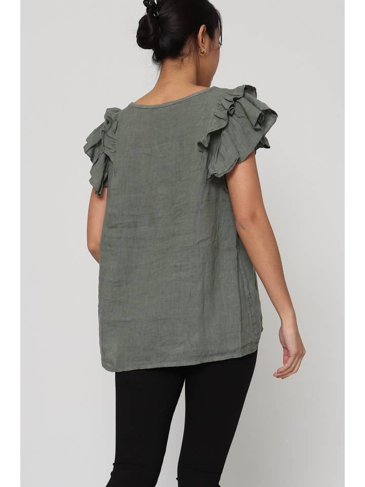 LÉA & LUC - Wholesale Blouse - Women's - 100% Linen Blouse REF. 1201910