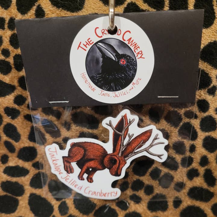 Jackalope 3" Vinyl Magnet for wholesale by The Cryptid Cannery