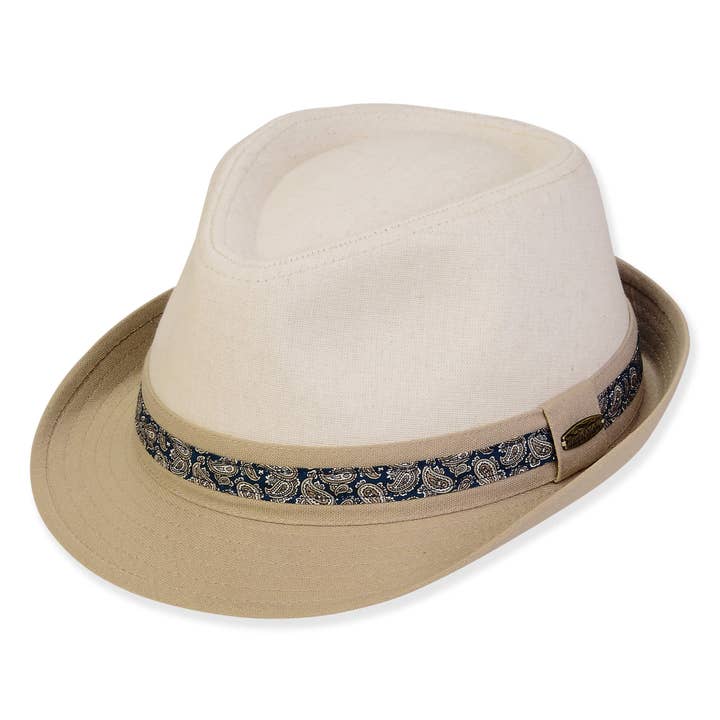 Neutral, Cotton Fedora, Brim 1.75" | HTT1206 XL for wholesale by Headwear & Handbag Collections by Sun 'N' Sand