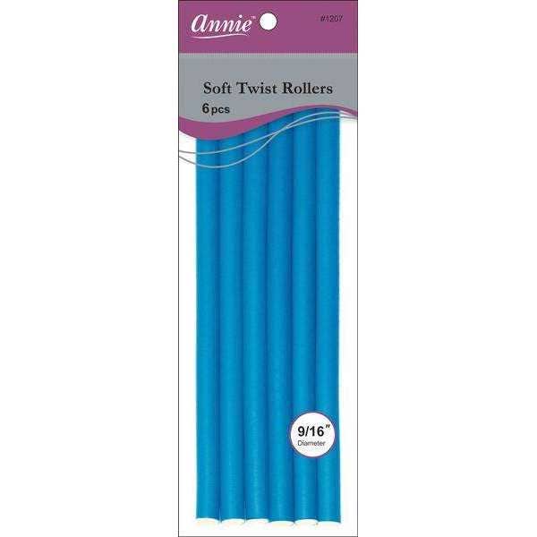 Annie Soft Twist Rollers 9/16" XL Blue (6pcs) for wholesale by Annie International, Inc.