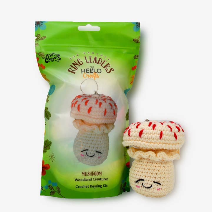 Ringleaders Keyring Crochet Kit - Woodland - Mushroom for wholesale by Creative World of Crafts