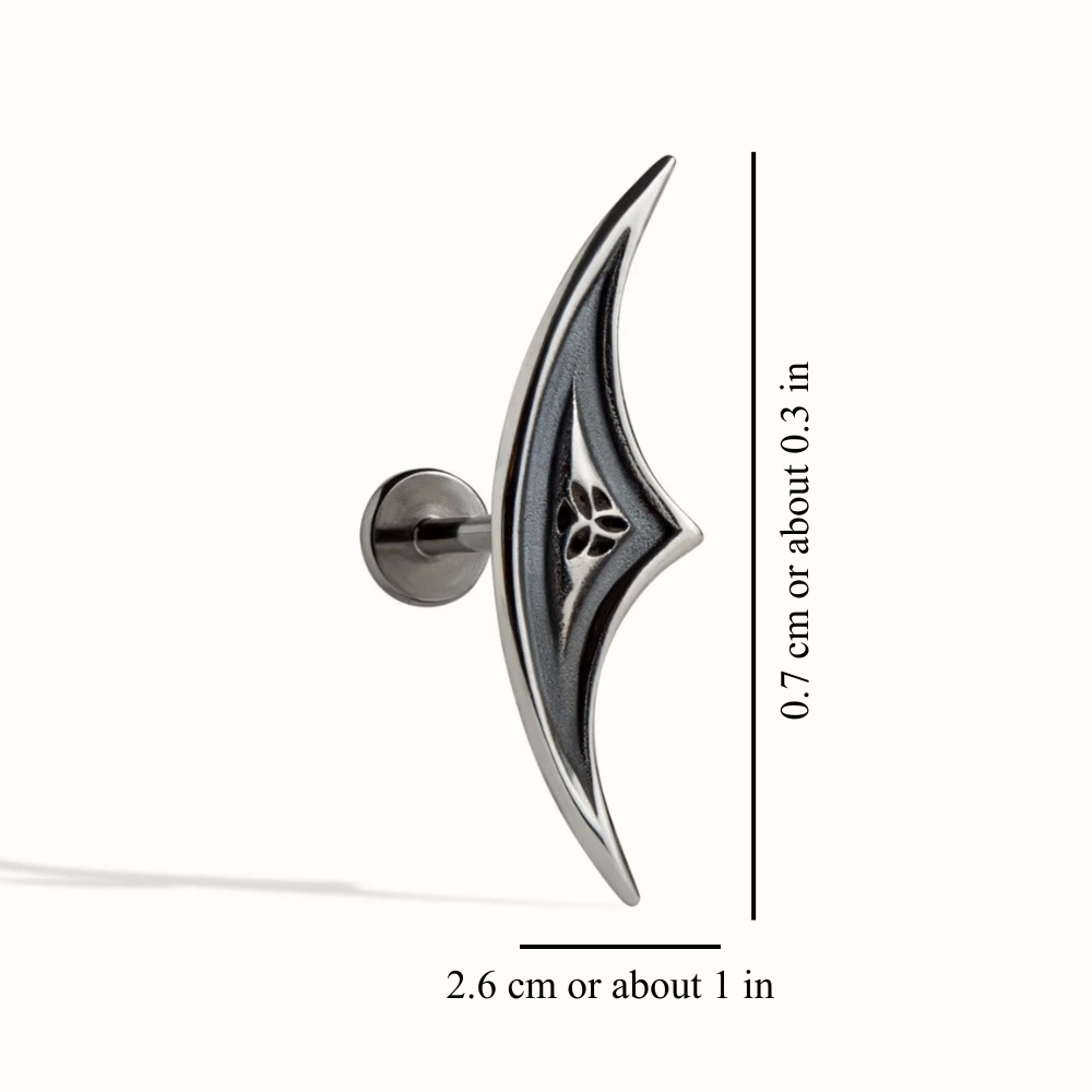 Ashlen - Wholesale Stud/Post Earrings - GOTH HIDDEN HELIX EARRING6