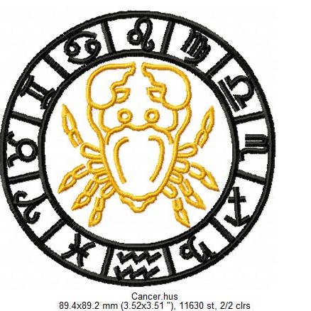 Holiday Traditions – wholesale Baseballkeps - Unisex – Zodiac Symbol Broderad möss/keps - Svart - Spänne bak