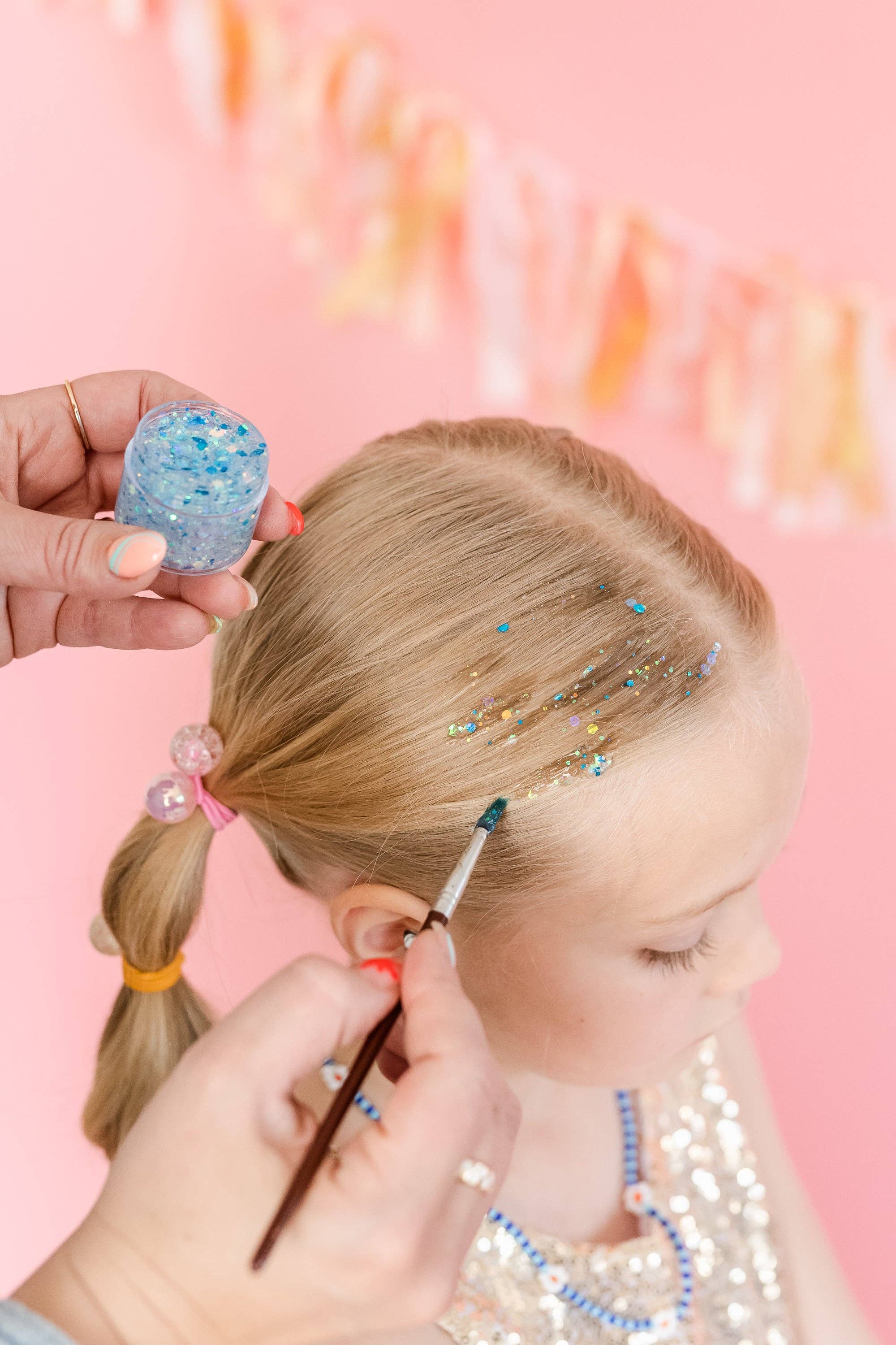 Gussy Up Bow Co – wholesale Hair glitter – Blue Hair Glitter7