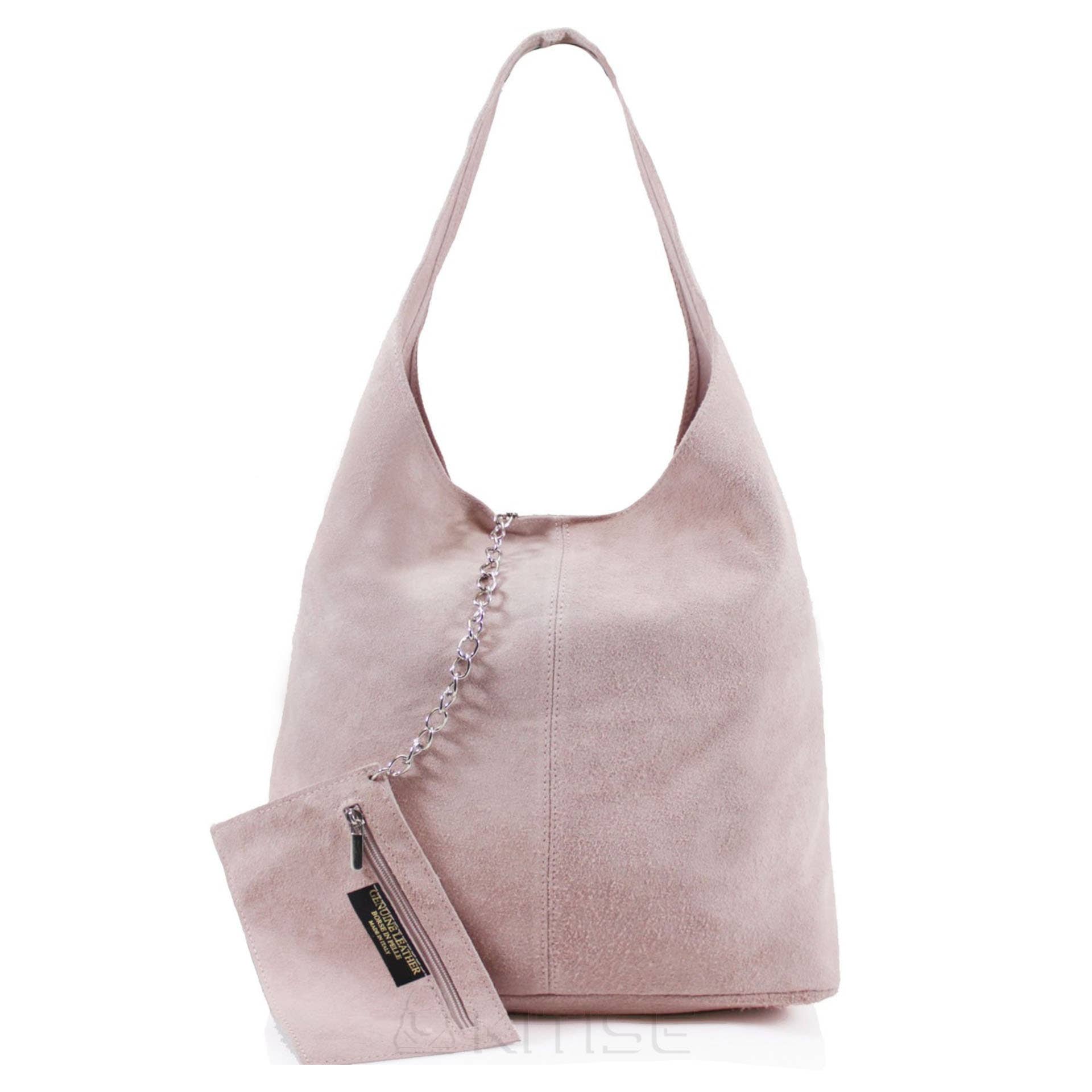 Ellas Trading - Wholesale Tote Bag - Women's - Genuine Italian Suede Large Tote Bag with Purse0