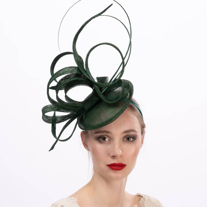 KaKyCo - Wholesale Straw Hat - Women's - Sinamay Fascinator Headband, Ribbon 3D Design | 5909H2