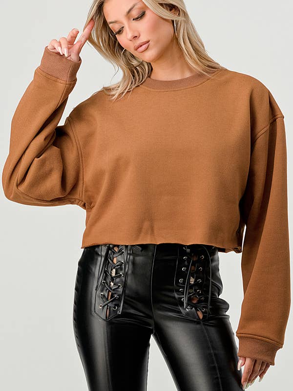 FRENCH TERRY FLEECE BINNENKANT MET RONDE HALS - ST311343 (kopie) (Kopie voor wholesale door STYLE RACK