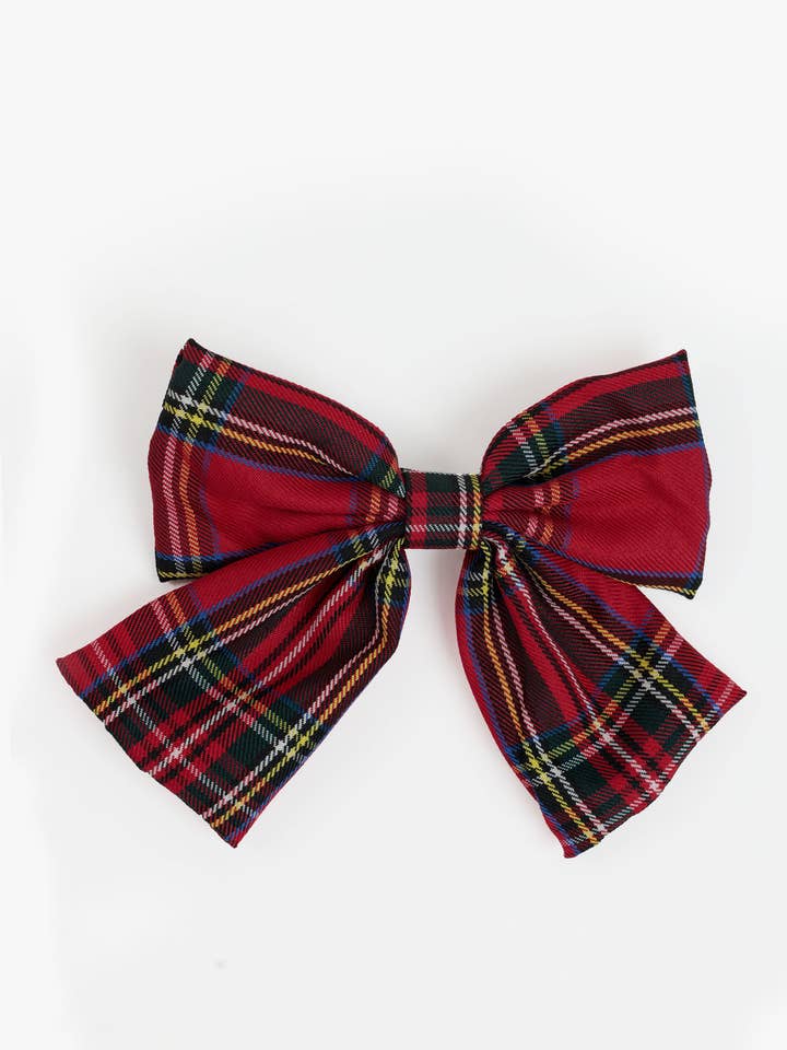 ADMAS Pinça Laço Xadrez Tartan para Mulher, (Caixa 6 unidades) por atacado de ADMAS
