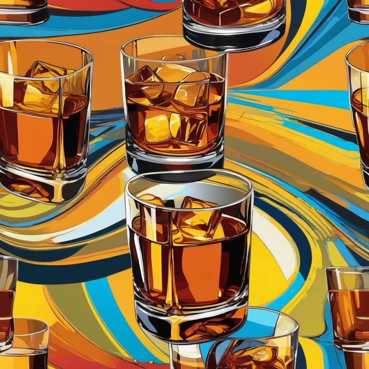 Sostraw & SmartThings - Wholesale Coasters - Set of 6 Pop Art Coasters - Cork - Glass Serie3