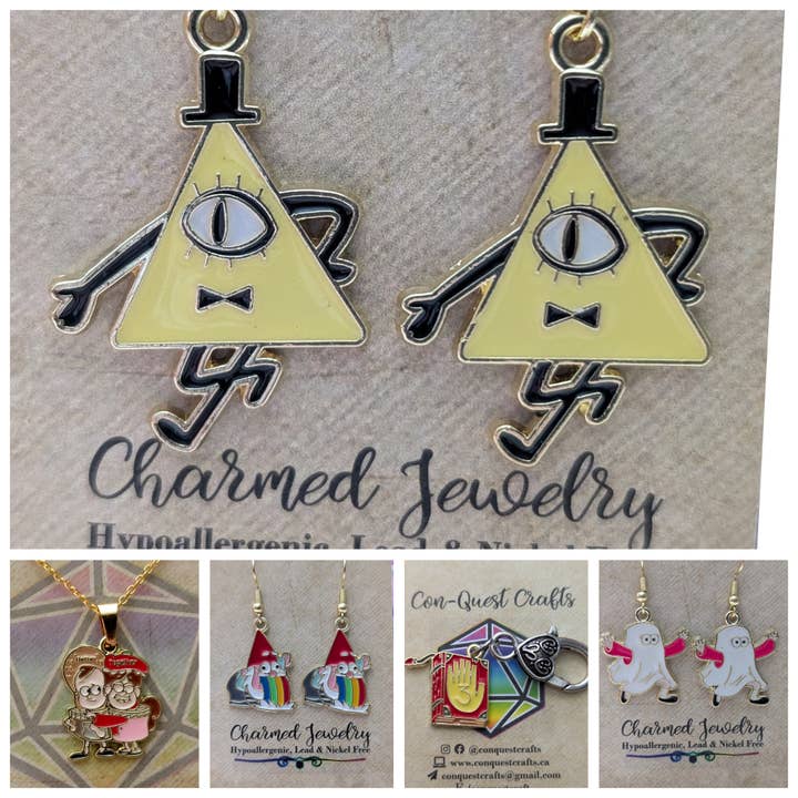 Gravity Falls Inspired Cartoon Accessories, Hypoallergenic for wholesale by Con-Quest Crafts