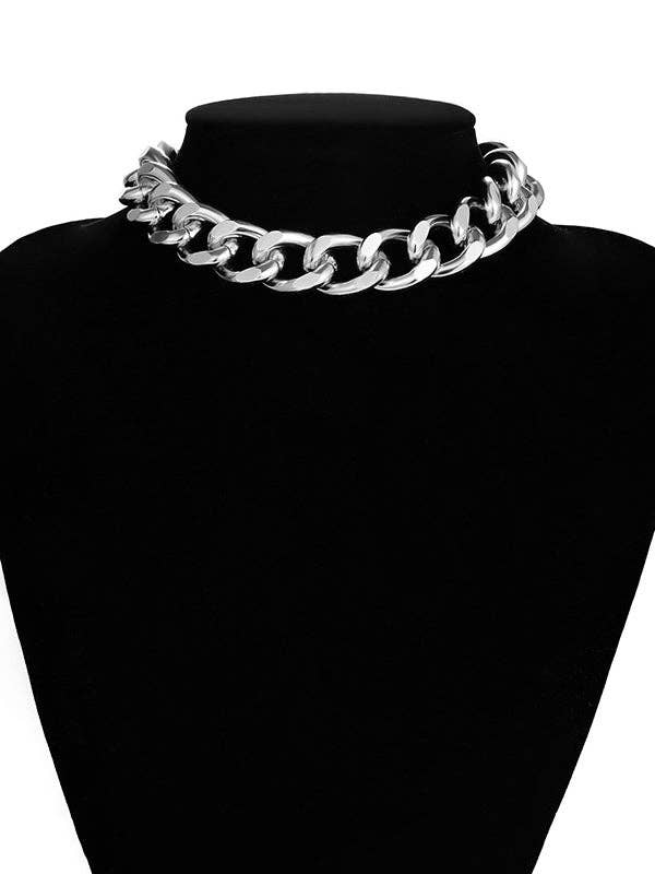OceanusSwim - Wholesale Link & Chain Necklace - Punk Choker Hip Hop Big Chunky Aluminum Thick Chain Necklace3