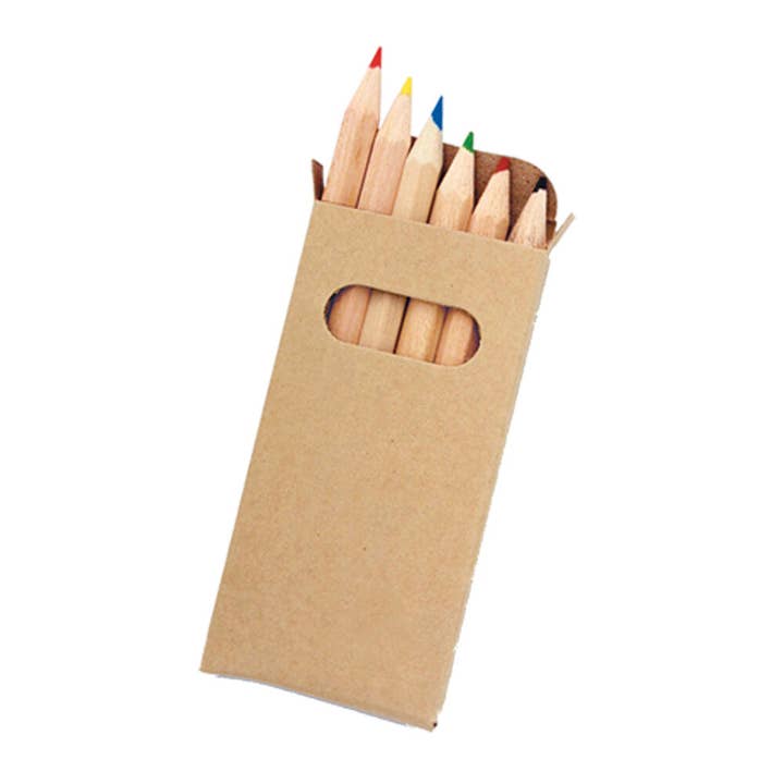 eBuyGB Craft Blanks - Wholesale Colored Pencil - Pack of 6 Colouring Pencil Crayons Party Bag Wedding Favours