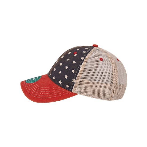 Flag Print USA Snapnack Hat - 4th of July Summer Western Hat for wholesale on Faire