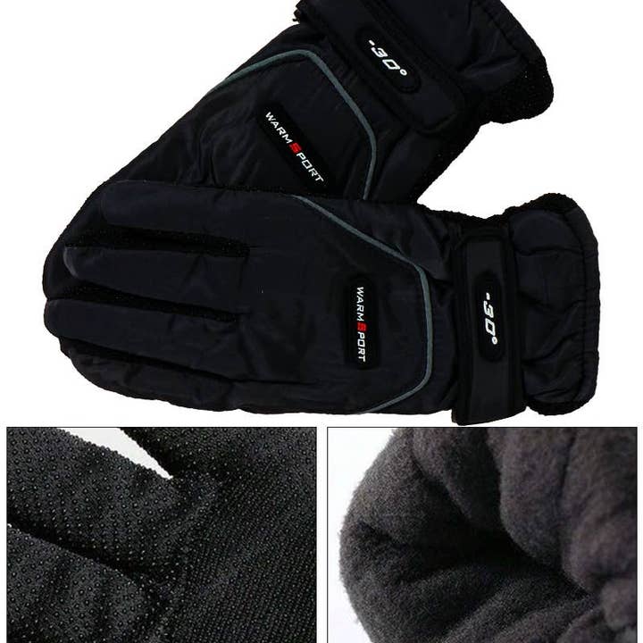 ASSORTI Gants de ski chauds à logo sport neutre foncé pour hommes en vente sur Faire3