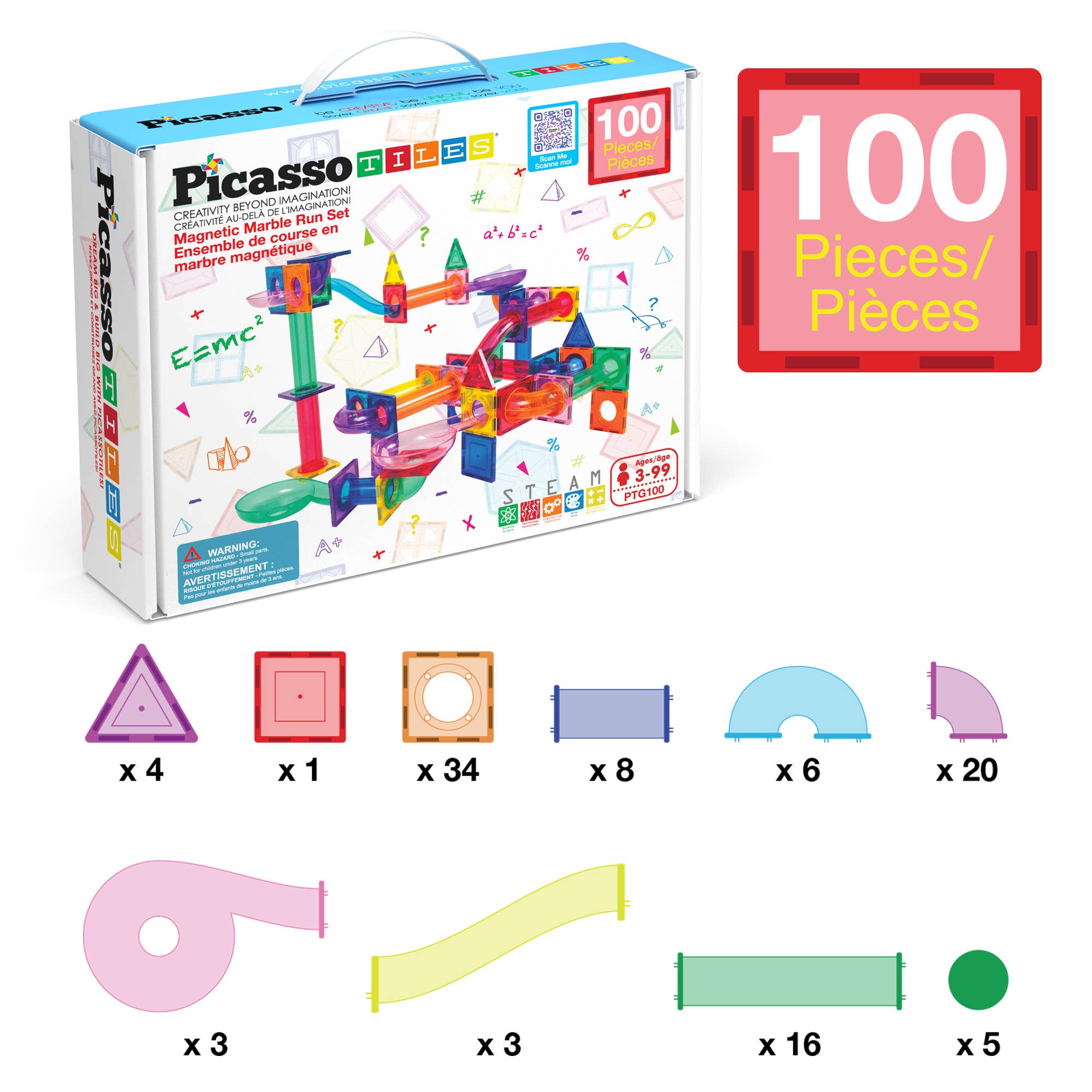 PicassoTiles - Wholesale Bouwset - Kinderen - PicassoTiles Magnetische Knikkerbaan Set13