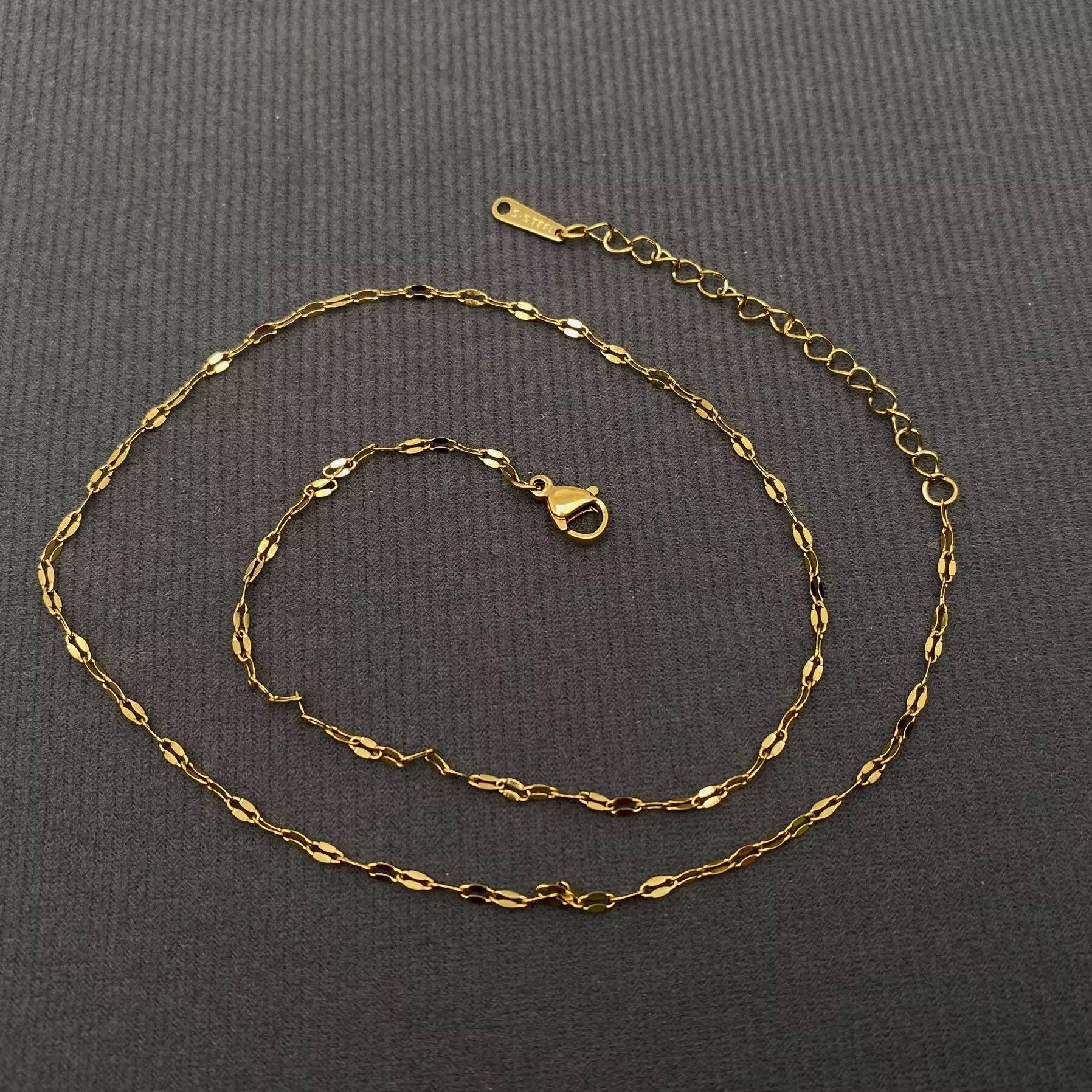 Mio Queena - Wholesale Extender Chain - DIY Accessories for Necklaces 18K Golden S.Steel Chain - FGS5