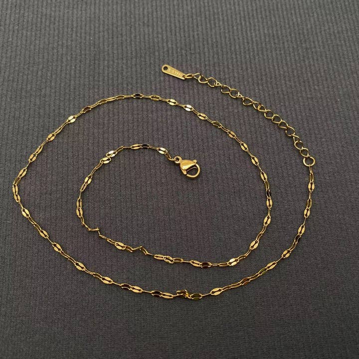 Mio Queena - Wholesale Extender Chain - DIY Accessories for Necklaces 18K Golden S.Steel Chain - FGS5