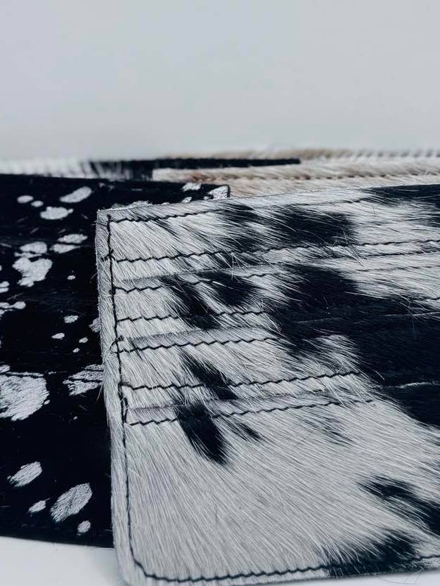 Cowhide Card Keeper for wholesale by FRINGE & LUXE