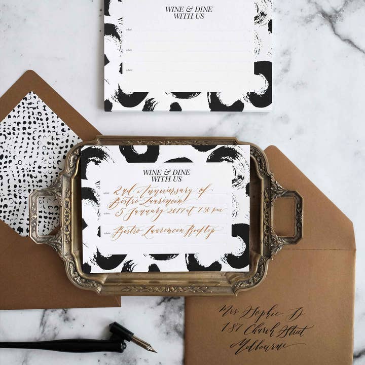 Paper Provision - Wholesale Invitations - Wine & Dine Invitations Set of 84