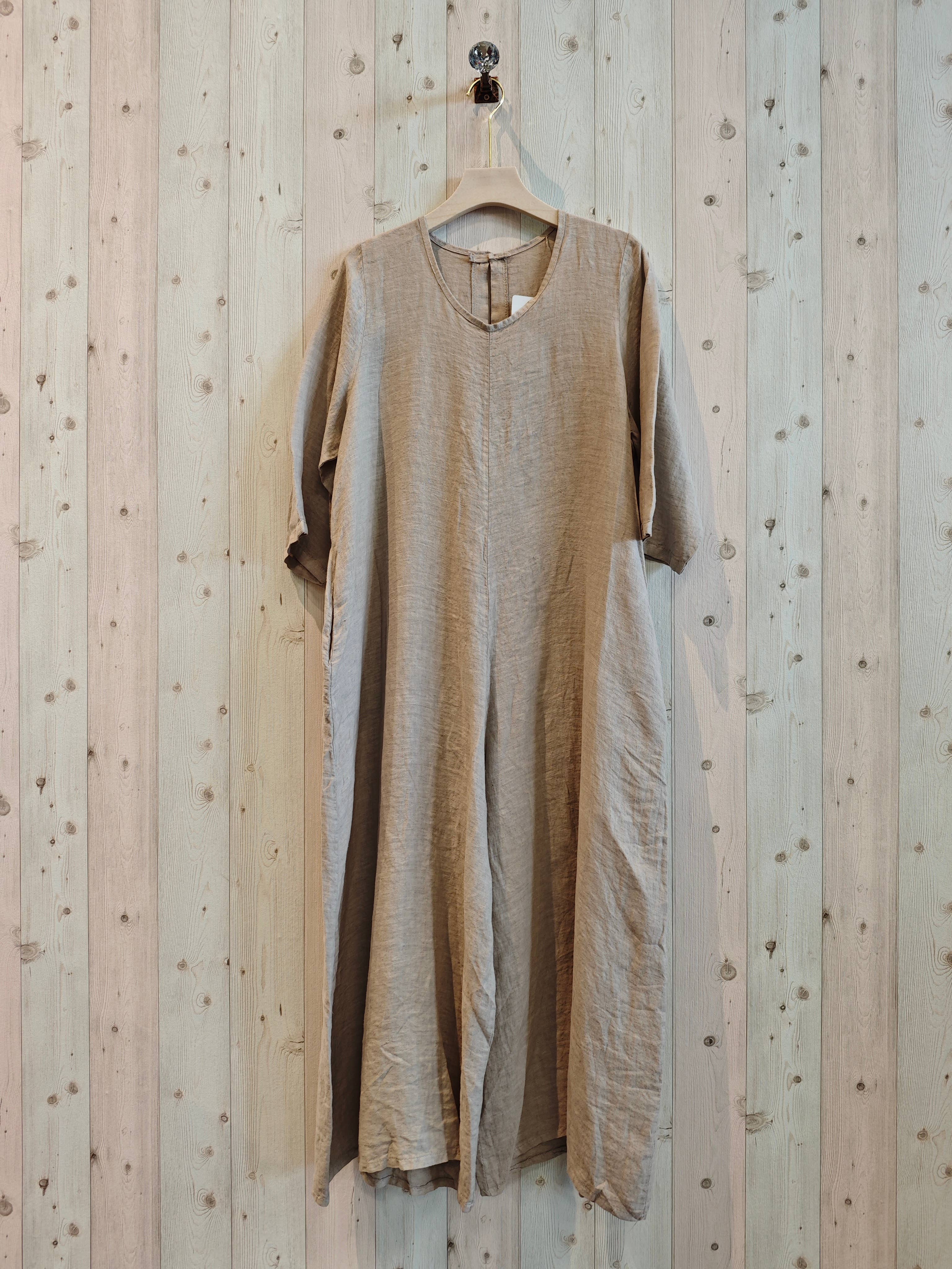 Linen & More - Vente Robe – femme - REF 2952 COMBINAISON À MANCHES EN 100 % LIN2