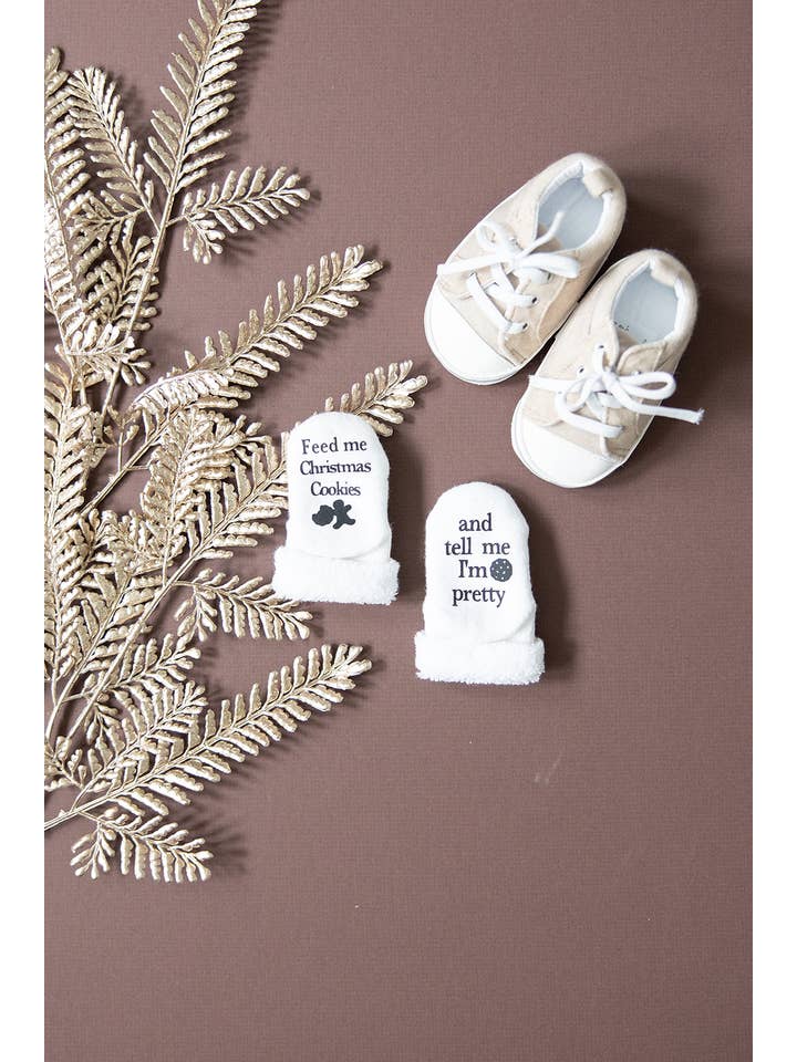 Dorothy’s Reason - Wholesale Socks - Baby - Feed Me Christmas Cookies and Tell me I'm Pretty | Baby Item