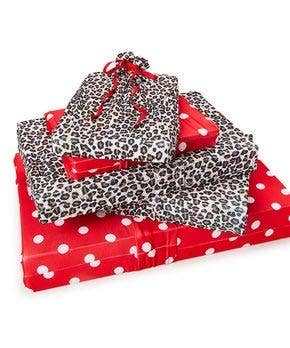 Wrapeez - Wholesale Flat Wrap - Leopard Reusable Stretch Fabric Gift Wrap - Size Medium1