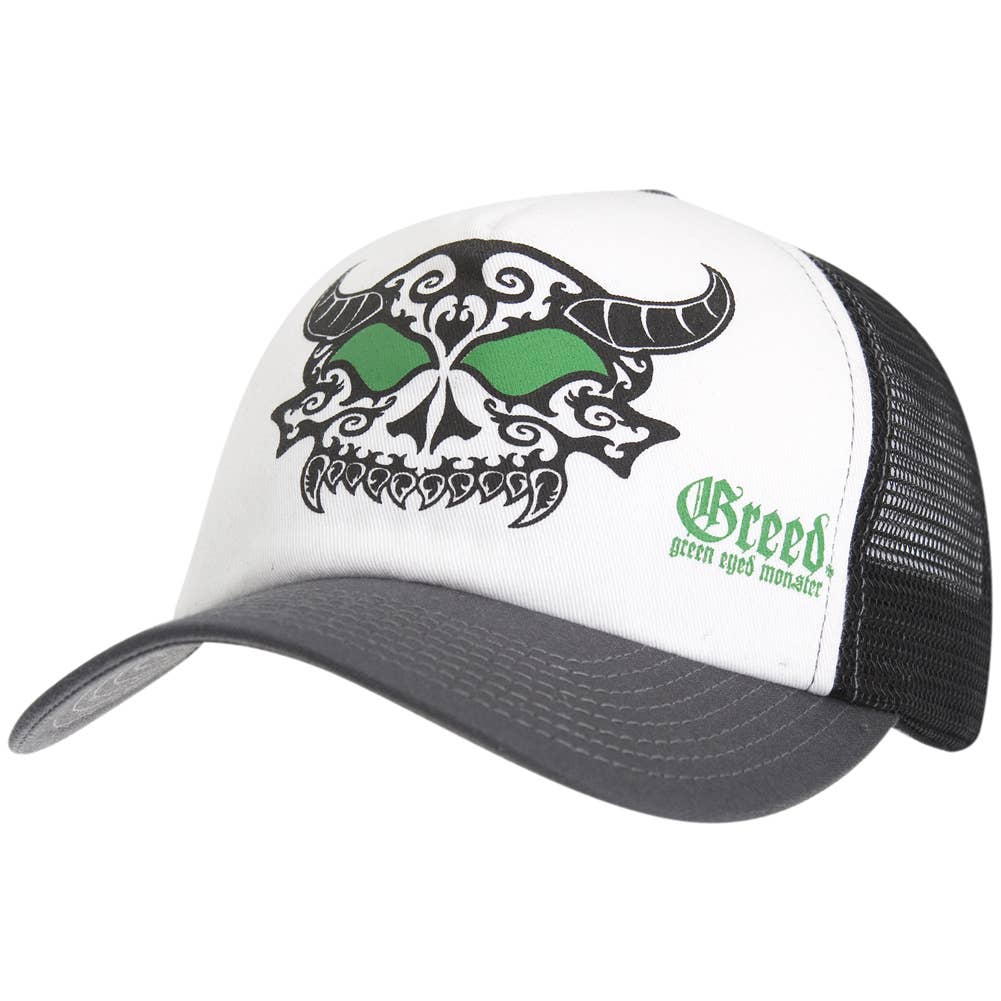 Official Store - Wholesale Trucker Hat - Unisex - Greed - Green-Eyed Monster Trucker Cap0