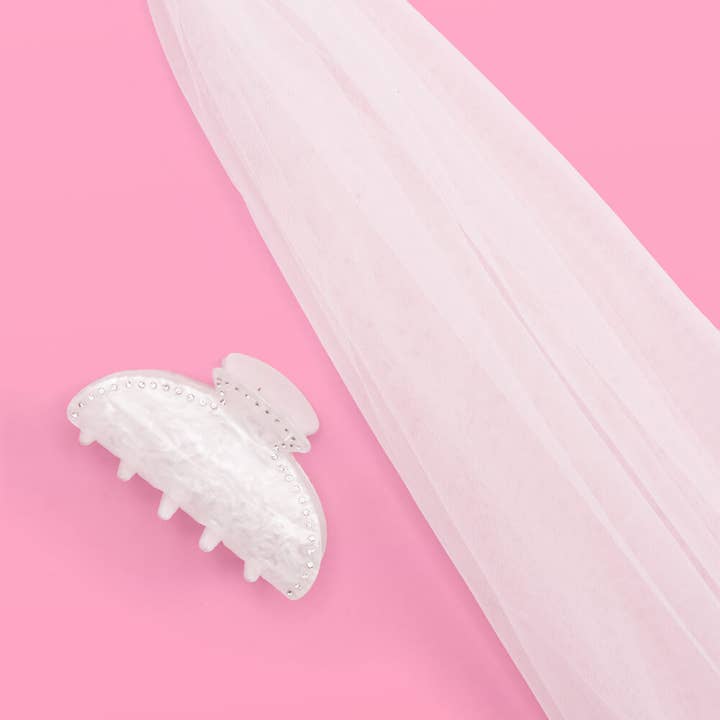 xo, Fetti - Wholesale Hair Clip - Women's - Bachelorette Party Veil Claw Clip, Bride Gift, Accessory4