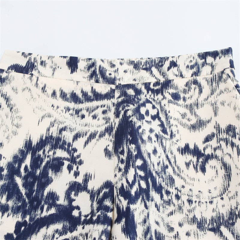 Marayn - Wholesale Lounge Set - Women's - Autumn Silk Print Set Elegant  Effortless Style7