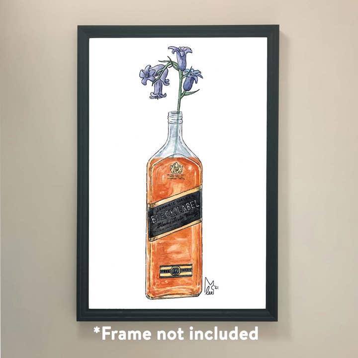 Reproducción de arte Bluebells in Johnnie Walker Black Label para venta al por mayor de Lee McGuire Art