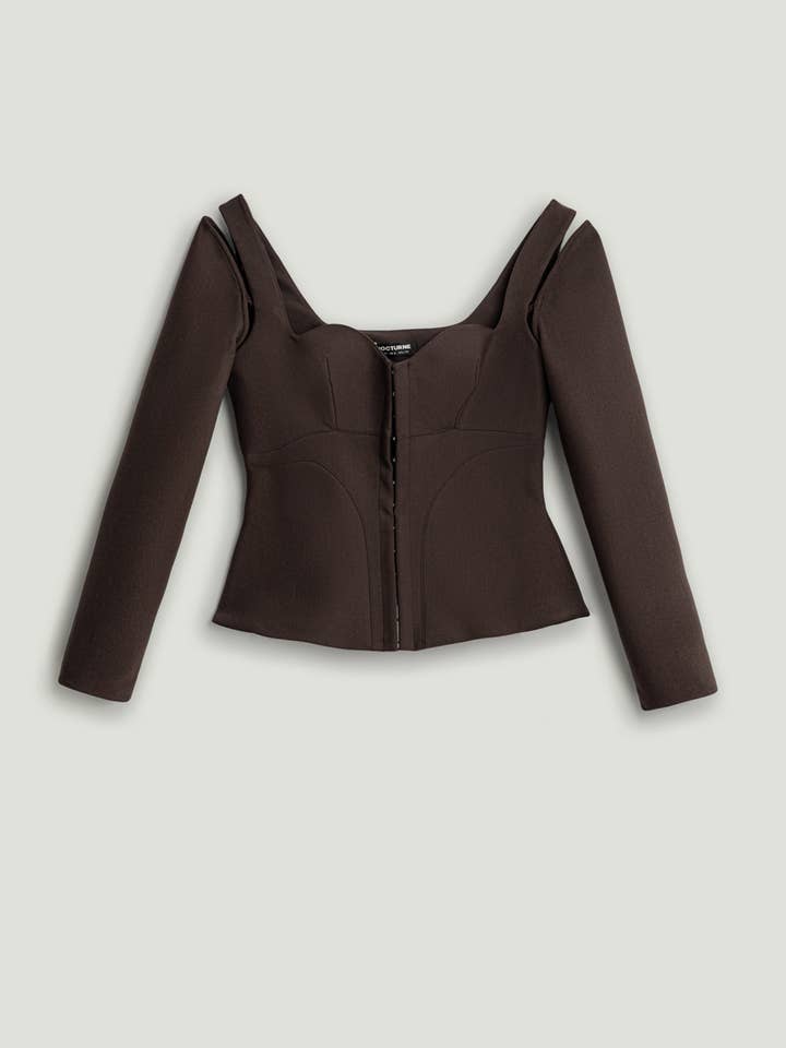 Cut-Out Sweetheart Corset Top for wholesale by NOCTURNE