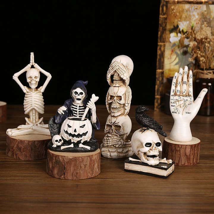 BuddhAayurveda - Wholesale Decorative Figurine - Skull Resin Ornaments - Landscaping Props - Halloween