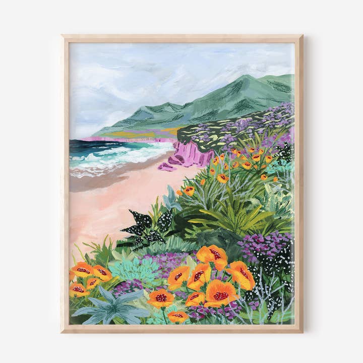"Coastal Bluffs" Art Print for wholesale by Sarah Gesek Studio