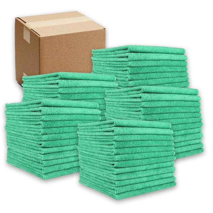 Arkwright Home - Wholesale Cleaning Cloth - Bulk Case of 240 Cleaning Cloths, 12x12 Microfiber, Colors28