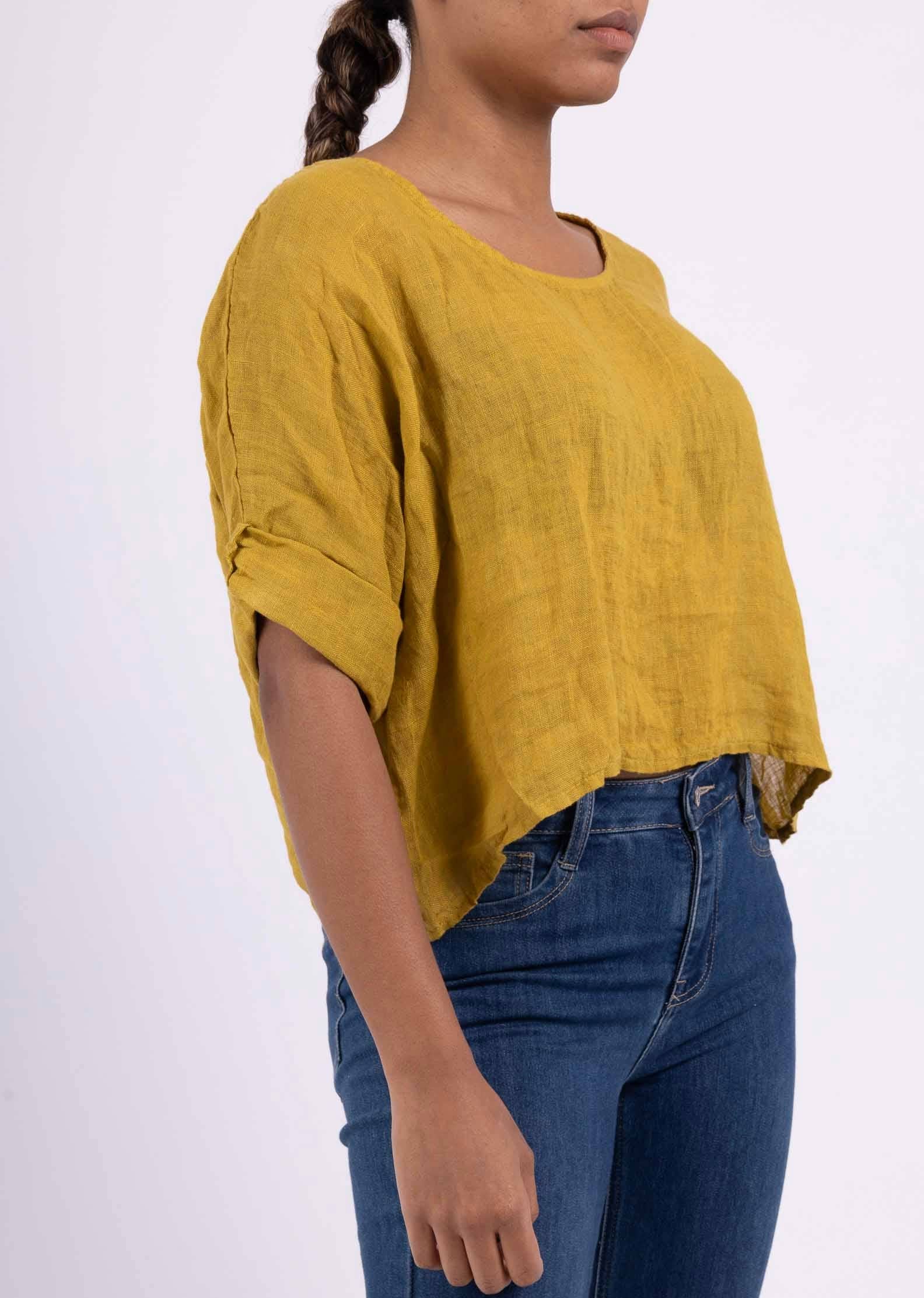 LINEN & COTTON HOUSE – Engroshandel Bluse - Dame – 18415 top i hør til forårs- og sommertøj24